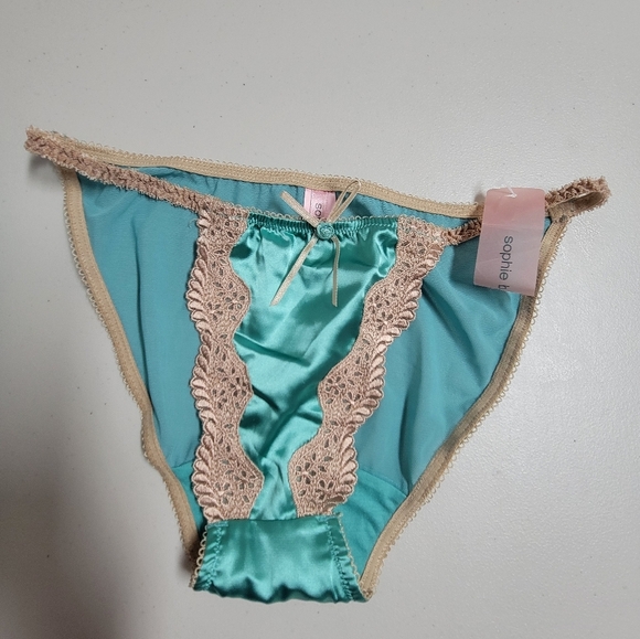 Sophie b NWT satin Lace Bustier Corset And Matching Panty Set. - Picture 5 of 13